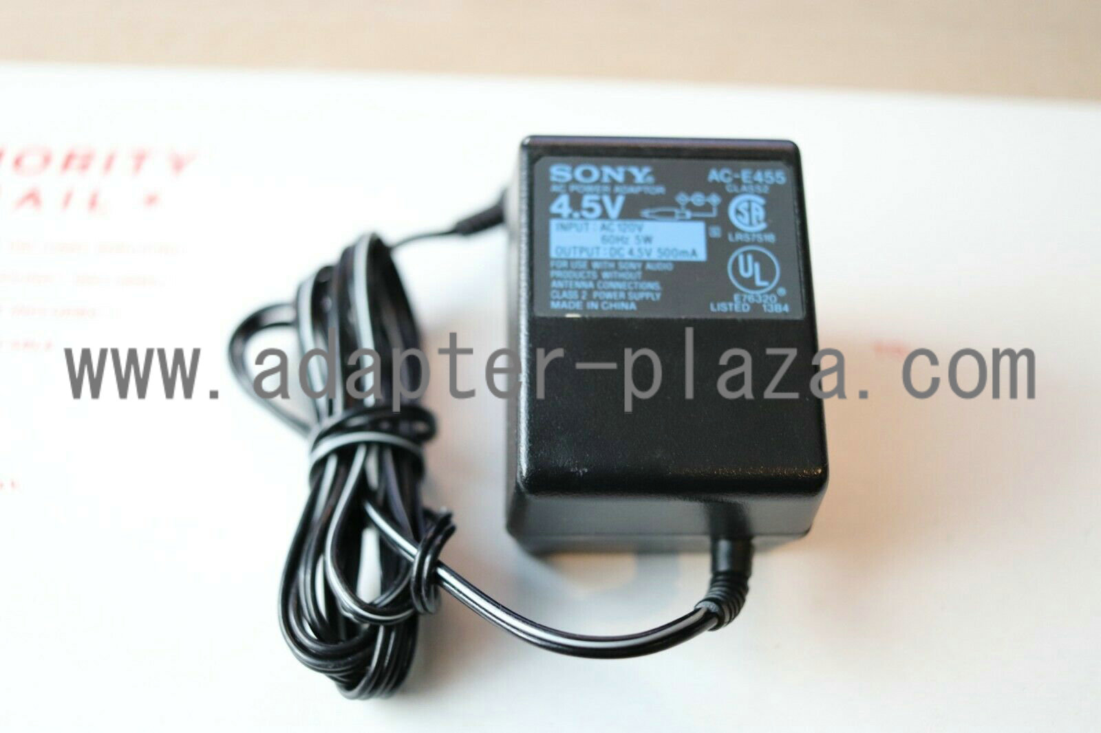 New 4.5VDC 500mA Sony AC-E455A AC Power Adapter Charger For sony audio